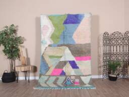 Authentic Boujaad Rug, Soft Moroccan Rug 5x8 Ft - thumbnail 1