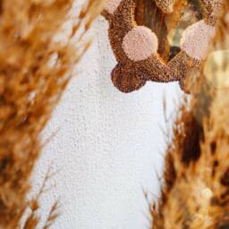 Unbreakable Bear Mirror Handmade Wall Decor For Children's Bedroom Kidsroom Babyroom Cozy Cute Knitting Rughooking Tufted Safe - thumbnail 2