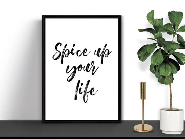 Spice Up Your Life - Wall Print Kitchen Gift Bespoke Poster A5 A4 A3 Framed - image 1