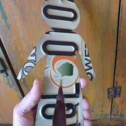 John Lynch, Folk Art, The Debil Made From A Tag, License Plate Devil Art - thumbnail 4