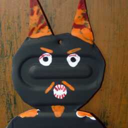 John Lynch, Folk Art, The Debil Made From A Tag, License Plate Devil Art - thumbnail 2