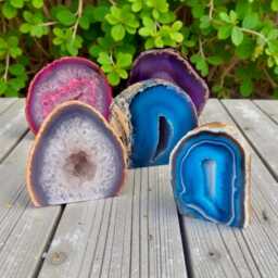Blue Agate Standing Cut Base - A Calming & Soothing Crystal, Luna By Louise, Crystal Shop UK - thumbnail 2
