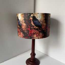 Raven Lampshade Black, Halloween , Gothic Horror, Books, By Fatta Da Mamma Free Gift - thumbnail 2