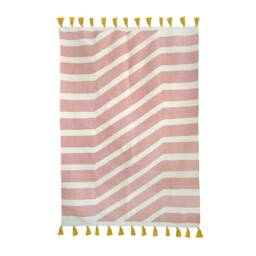 Pink Rug For Bedroom Living Room Aesthetic - Handmade Woven Cotton Kilim Area Runner 2x3 4x6 8x10 Flatweave Rugs Girls Kids Rooms Decor - thumbnail 2