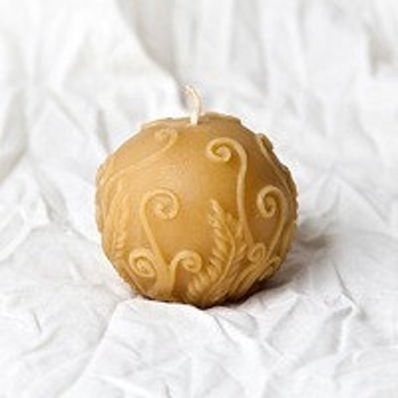 Fern Ball Beeswax Candle