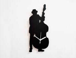 Man Play The Cellos. Jazz Band Instruments - Wall Clock - thumbnail 1