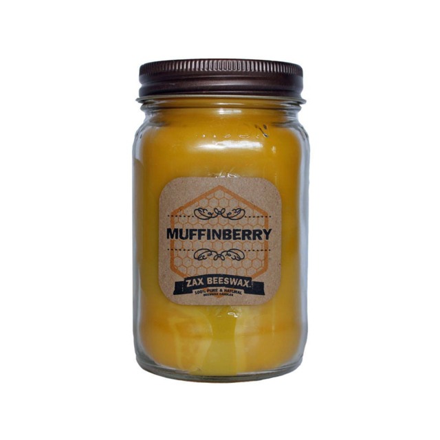 Muffinberry Scented Beeswax Mason Jar Candle - 16 Oz