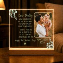Custom Photo Dad First Father's Day Led Night Light, New Gift, Best Ever, Picture Father Gift 2026