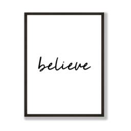 Christmas Print - Holiday Decor We Believe Scandi Nordic Modern Stylish - thumbnail 3