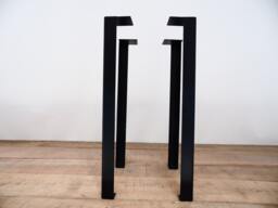 "Industrial Angle Steel Table Legs 40"" Height Metal - Set Of 4 -Modern Counter &bar - Custom Heights - 33"" To 42"
