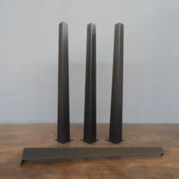 "Industrial Angle Steel Table Legs 40"" Height Metal - Set Of 4 -Modern Counter &bar - Custom Heights - 33"" To 42" - thumbnail 2