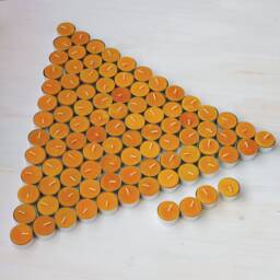 Beeswax Tea Light Candles Non-Toxic, Allergy Friendly, Bulk Pack - thumbnail 1