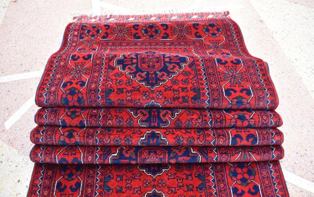 Handmade Wool Afghan Runner Rug Khal Mohammadi Bokhara Hallway Rug - 23.2x2.10 Ft - image 1