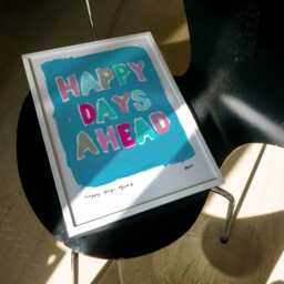 Happy Days Painting Art Print/Hand Painted Abstract Northern Inspirational Sayings Colourful - thumbnail 3