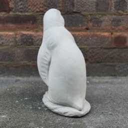 Outdoor Penguin Figurine Stone Statue Handmade Bird Sculpture Garden Ornament Cement Winter Wildlife Lover Gift - thumbnail 4