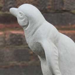 Outdoor Penguin Figurine Stone Statue Handmade Bird Sculpture Garden Ornament Cement Winter Wildlife Lover Gift - thumbnail 2