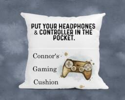 Personalised Kids Gaming Book Cushion, Gifts For Boys Girls, Children's Personalized Pillows, Girls Gift - thumbnail 1