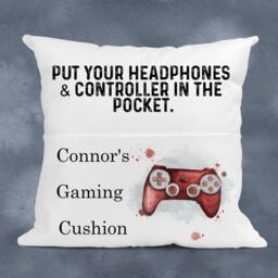 Personalised Kids Gaming Book Cushion, Gifts For Boys Girls, Children's Personalized Pillows, Girls Gift - thumbnail 3