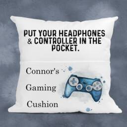 Personalised Kids Gaming Book Cushion, Gifts For Boys Girls, Children's Personalized Pillows, Girls Gift - thumbnail 2