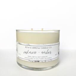 15 Oz Natural Soy Candle Oakmoss & Amber Scented - Double Wick Masculine Eco-Friendly Gift Ideas - thumbnail 3