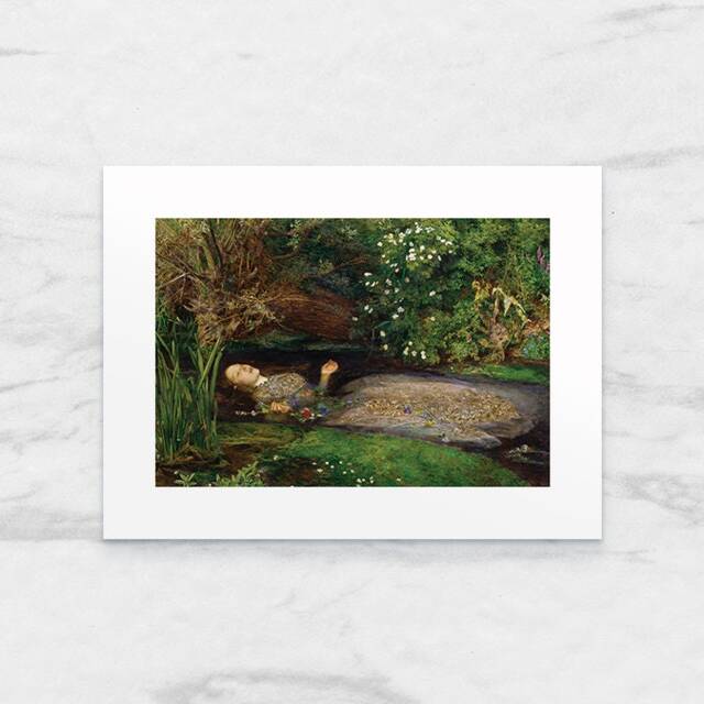 Photo Art Print With Passe-Partout Ophelia By John Everett Millais 24x18 cm