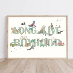Long Live Boyhood -Childhood - Neverland Peter Pan Children's Prints Wall Art Liberty - thumbnail 2