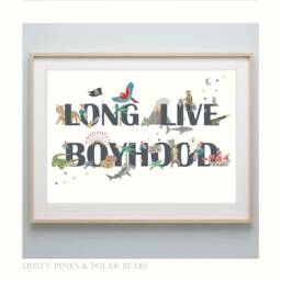 Long Live Boyhood -Childhood - Neverland Peter Pan Children's Prints Wall Art Liberty - thumbnail 1