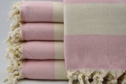 "Geometric Blanket, Soft Blanket, Turkish Blanket, Diamond Blanket, Pink Throw, Bedspreac, Beach Throw, Long Blanket, 79""x95" - thumbnail 1