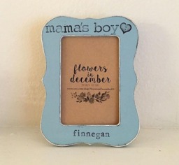 Mother's Day Gift, Mamas Boy, Mom Frame, Mommy Mother Son, Little Boy Personalized Picture Frame 4 X 6 - Flowers in December - thumbnail 1