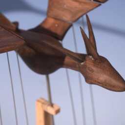 Handmade Wooden Dragon Automaton, Mechanical Kinetic Sculpture, Figurine, Moving Art For Desk, Unique Father's Day Gift - thumbnail 4