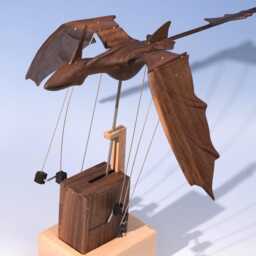 Handmade Wooden Dragon Automaton, Mechanical Kinetic Sculpture, Figurine, Moving Art For Desk, Unique Father's Day Gift - thumbnail 3