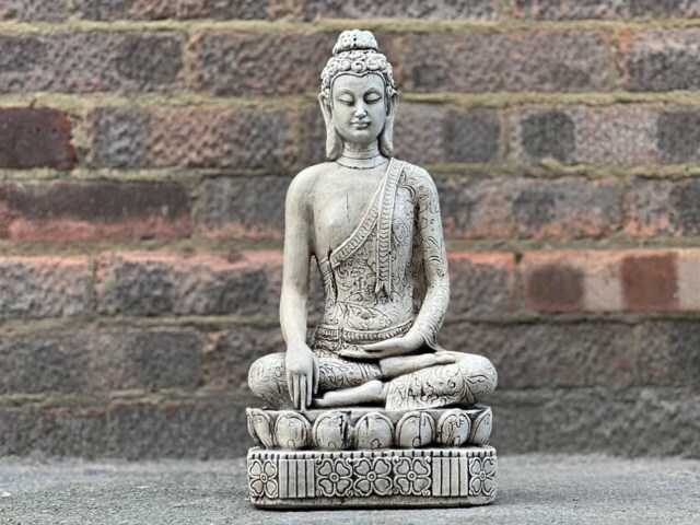 Amazing Chinese Woman Sculpture Stone Decor Concrete Statue Cement Japanese Ornament Zen Garden Decoration Tradition Gift - image 1