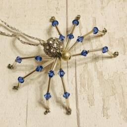 Lucky Beaded Christmas Spider, Traditional Lucky Decoration, Festive Ornament, Sparkly Spider - thumbnail 3