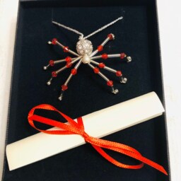 Lucky Beaded Christmas Spider, Traditional Lucky Decoration, Festive Ornament, Sparkly Spider - thumbnail 2