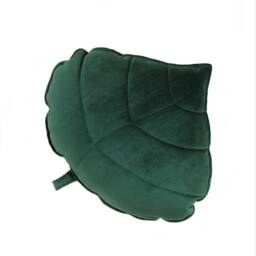 "Velvet Leaf Pillow ""Green" - thumbnail 4