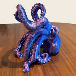 3D Printed Octopus Wine Bottle Holder - Nautical Bar Decor - thumbnail 3