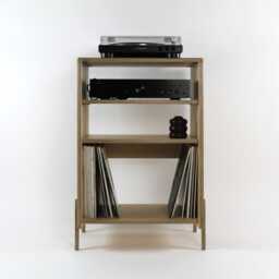 Limited Edition Plywood Record Player Stand Mid-Century Vinyl Storage Cabinet - thumbnail 3