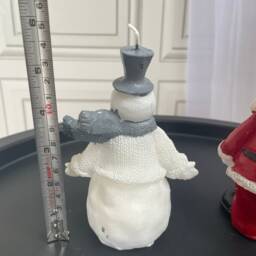 Santa & Snowman Festive Character Candles. Hand Painted 16cm Christmas Candle Decorations. Cute Detailed Candles in A Choice Of 2 Designs - thumbnail 4