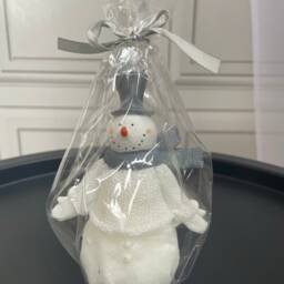 Santa & Snowman Festive Character Candles. Hand Painted 16cm Christmas Candle Decorations. Cute Detailed Candles in A Choice Of 2 Designs - thumbnail 3