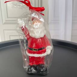 Santa & Snowman Festive Character Candles. Hand Painted 16cm Christmas Candle Decorations. Cute Detailed Candles in A Choice Of 2 Designs - thumbnail 2