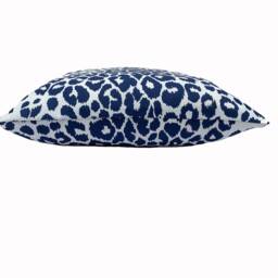 Schumacher Iconic Leopard Navy Indoor/Outdoor Cushion Cover Pillow Double Sided - thumbnail 2