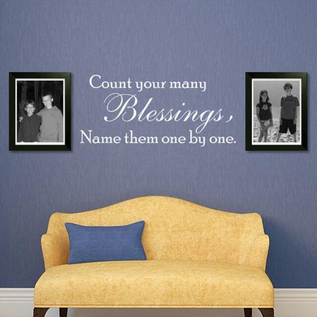Count Your Blessings, Vinyl Decal, Name Them One By One, Wall Art Decal - image 1