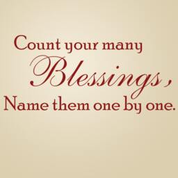 Count Your Blessings, Vinyl Decal, Name Them One By One, Wall Art Decal - thumbnail 2