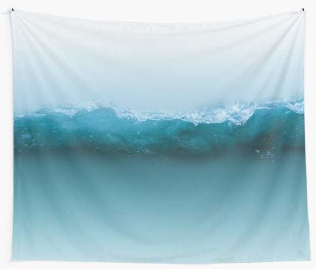Ocean Tapestry, Wave Wall Hanging, Nature Tapestry, Nautical Tapestry, Beach Home Decor, Wave Tapestry - image 1
