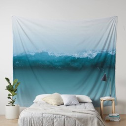 Ocean Tapestry, Wave Wall Hanging, Nature Tapestry, Nautical Tapestry, Beach Home Decor, Wave Tapestry - thumbnail 2