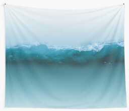 Ocean Tapestry, Wave Wall Hanging, Nature Tapestry, Nautical Tapestry, Beach Home Decor, Wave Tapestry - thumbnail 1