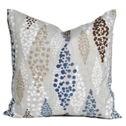 Two Quality Premier Pillow Covers, Cushion, Decorative Throw Pillow, Navy Brown Tan Accent Nautical Case - thumbnail 2