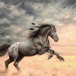 Appaloosa Horse Painting, Limited Edition Equine Art Print On Canvas - thumbnail 3