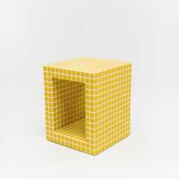 Book Shelf. Side Table. Bedside Home Decor. Yellow Bright Tiled - thumbnail 3