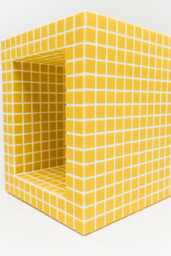 Book Shelf. Side Table. Bedside Home Decor. Yellow Bright Tiled